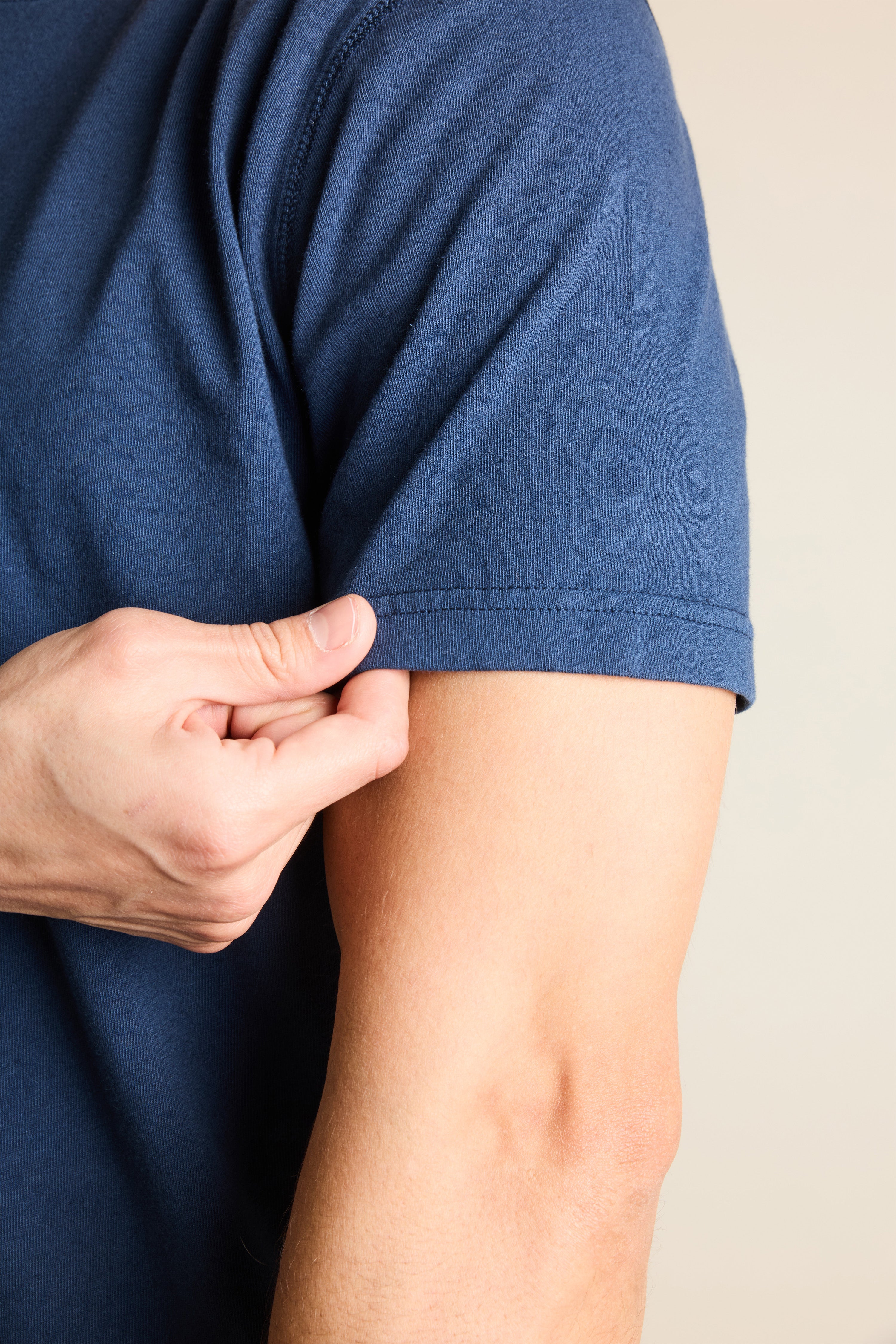 Tee-shirt coton-lin indigo