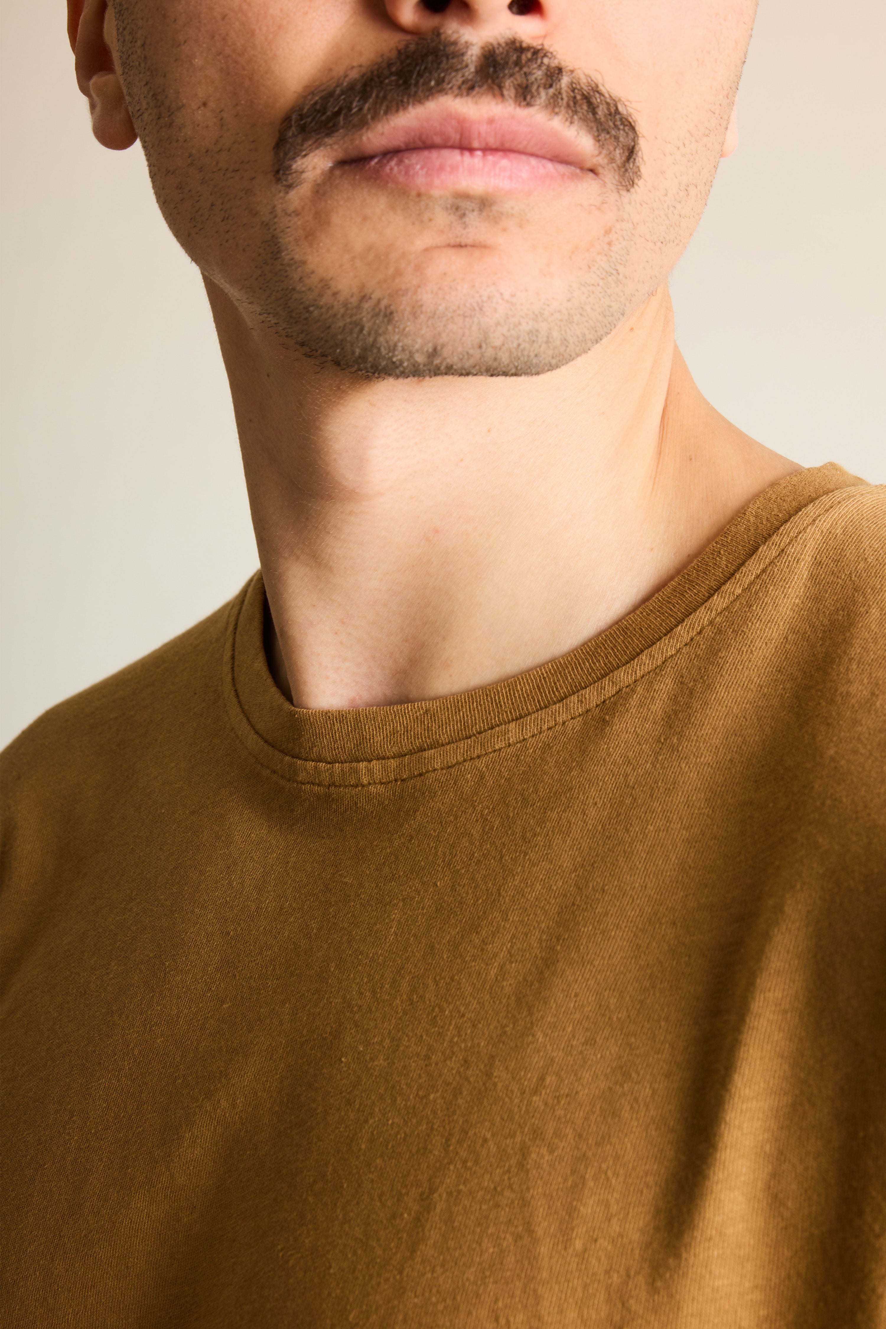 Tee-shirt coton-lin caramel