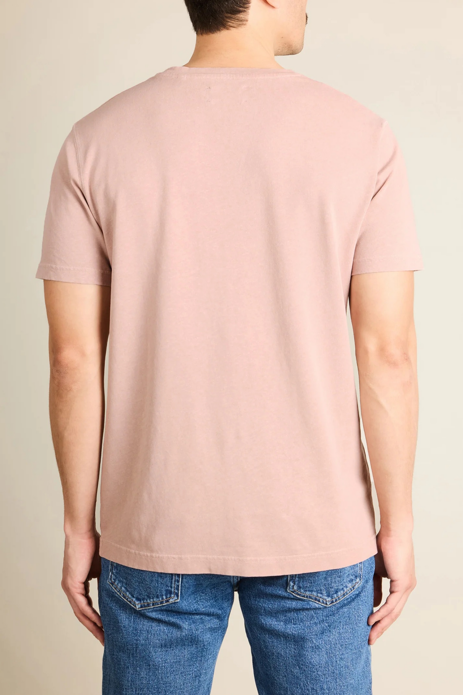 Tee-shirt coton-lin vieux rose