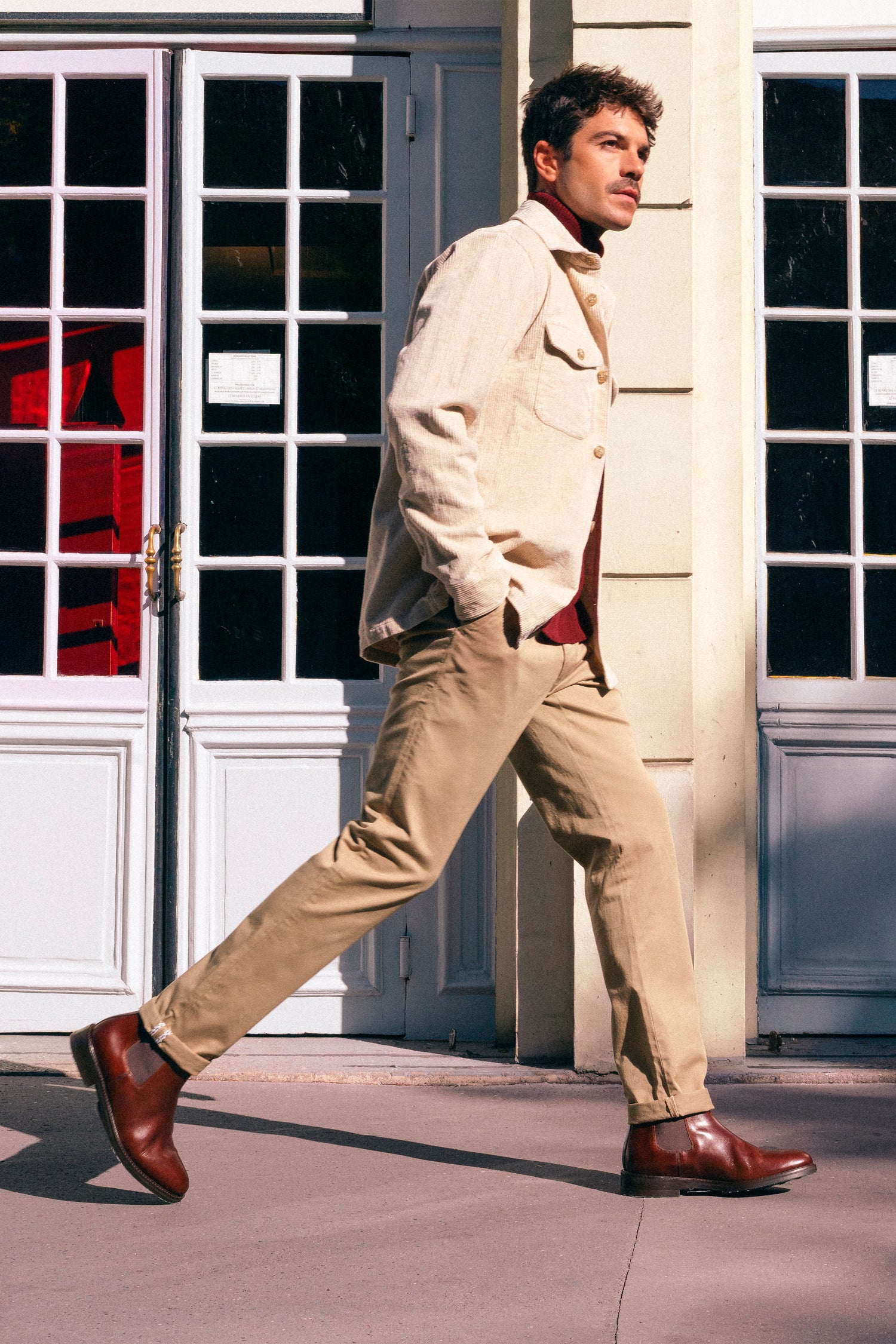 Beige easy chinos