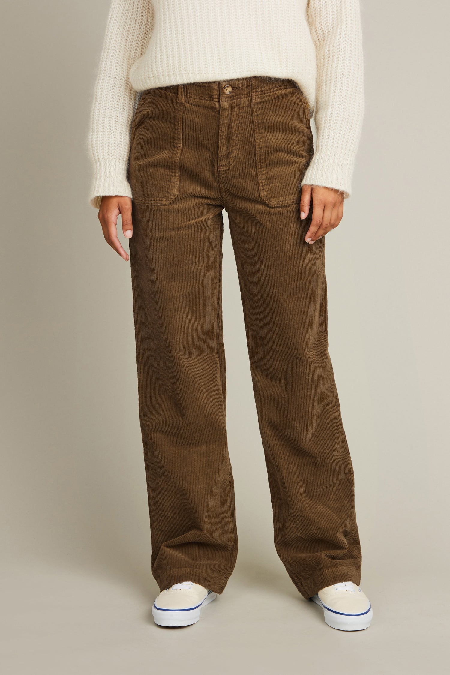 Pantalon carpenter velours brun