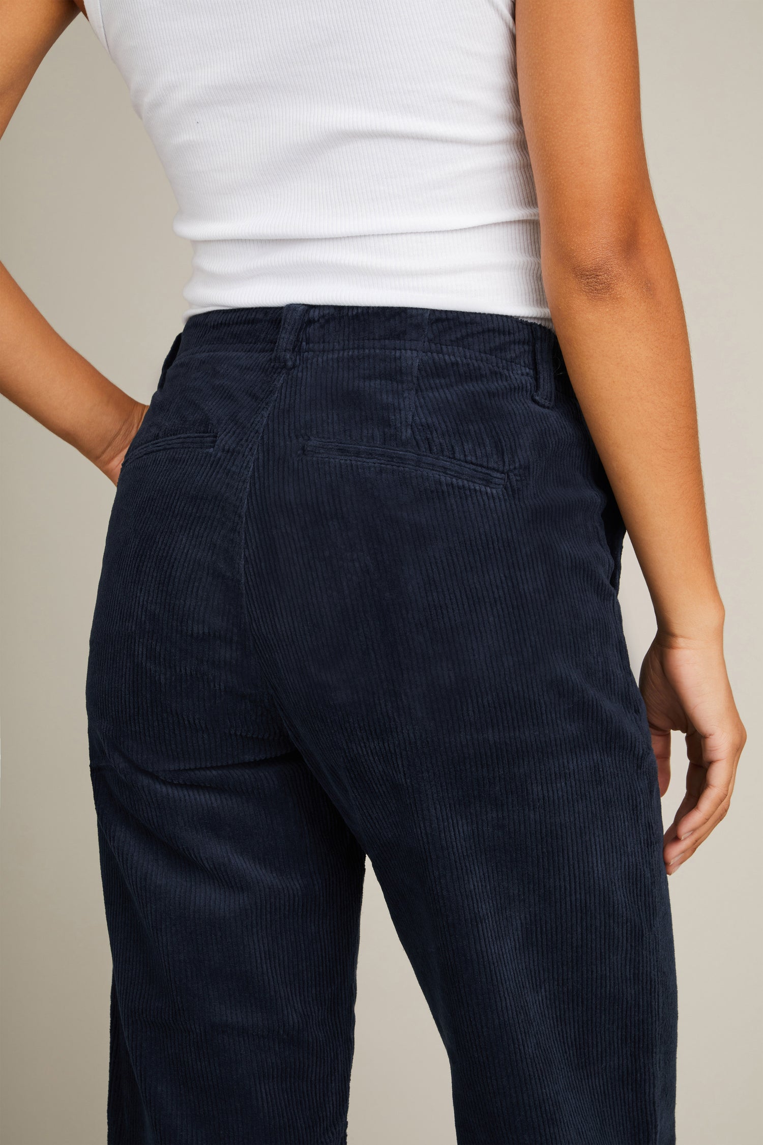 Pantalon carpenter velours bleu marine