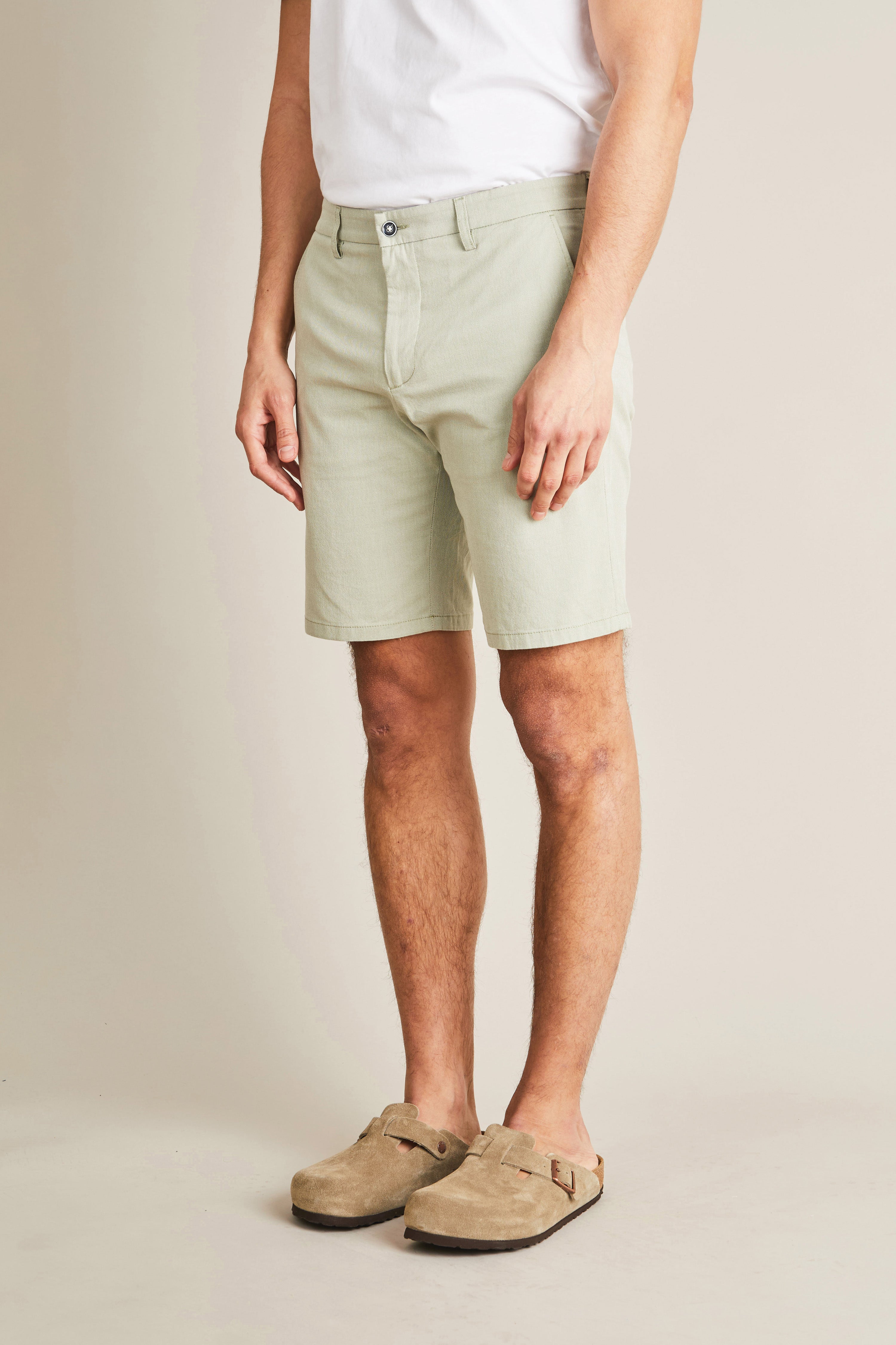 Olive green airy bermuda shorts