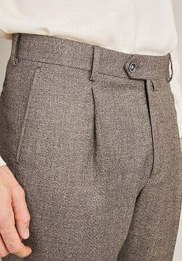 Pantalon à pinces flanelle