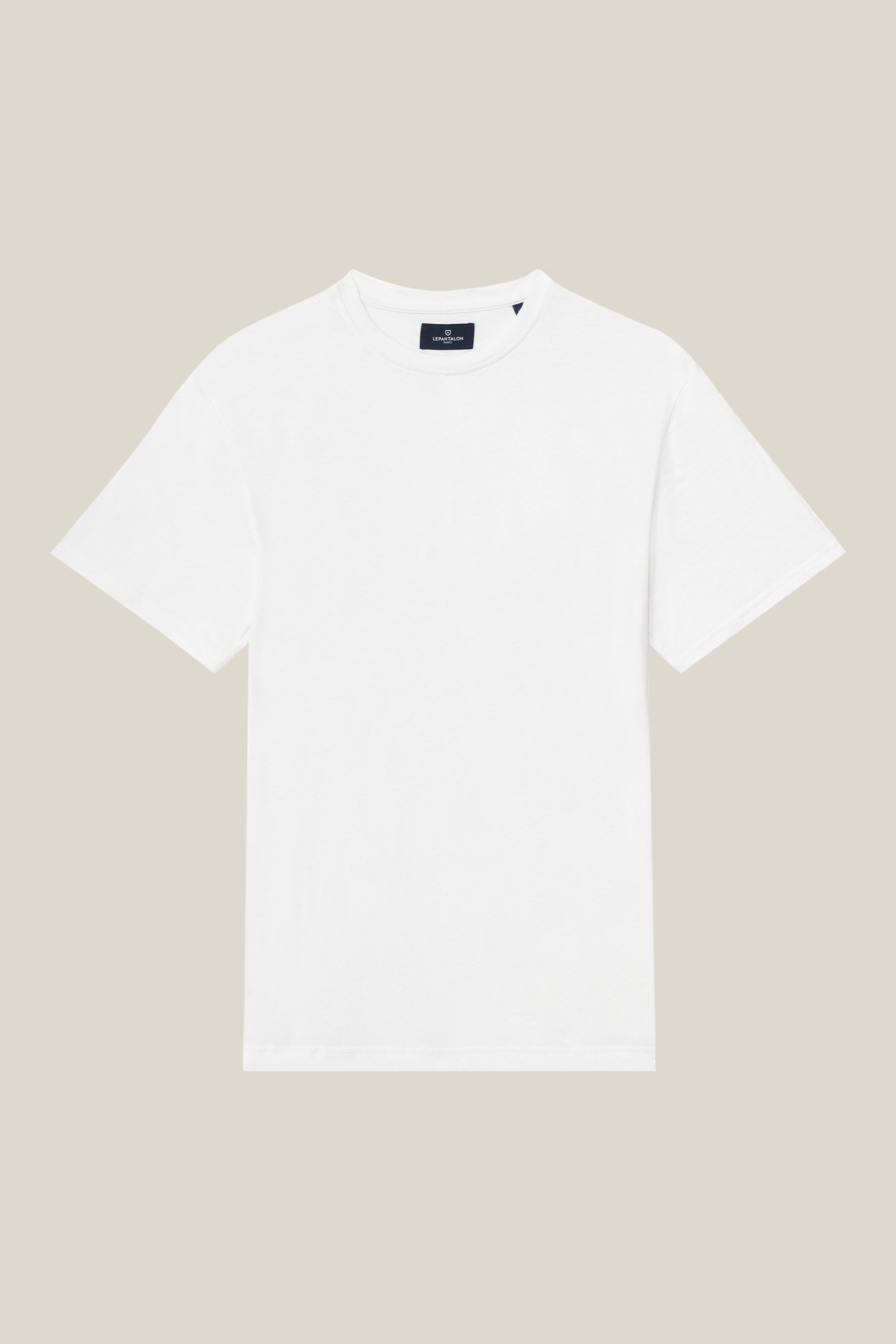 Tee-shirt coton-lin blanc