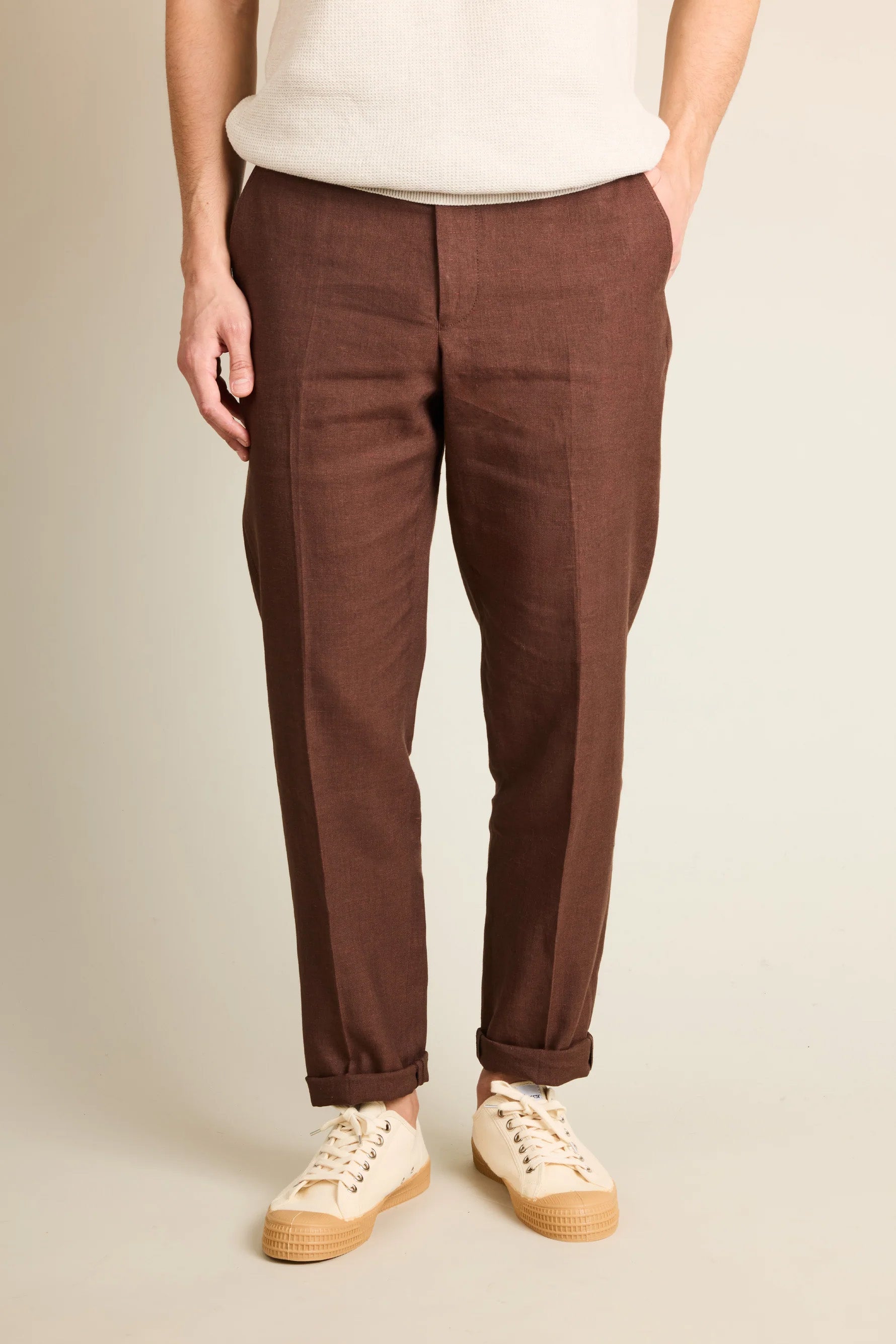 Pantalon lin ébène