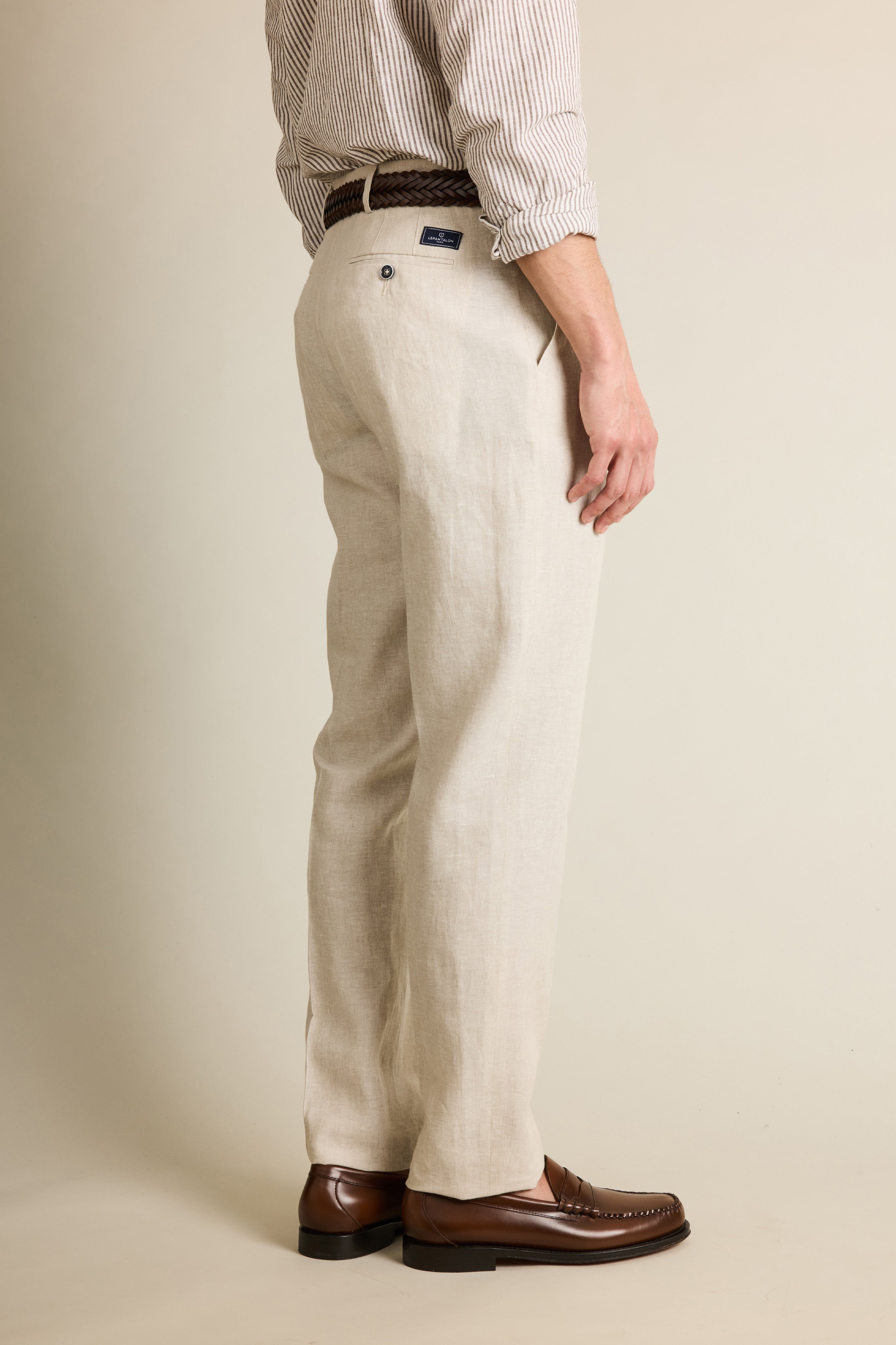 Men's ecru linen trousers | LePantalon
