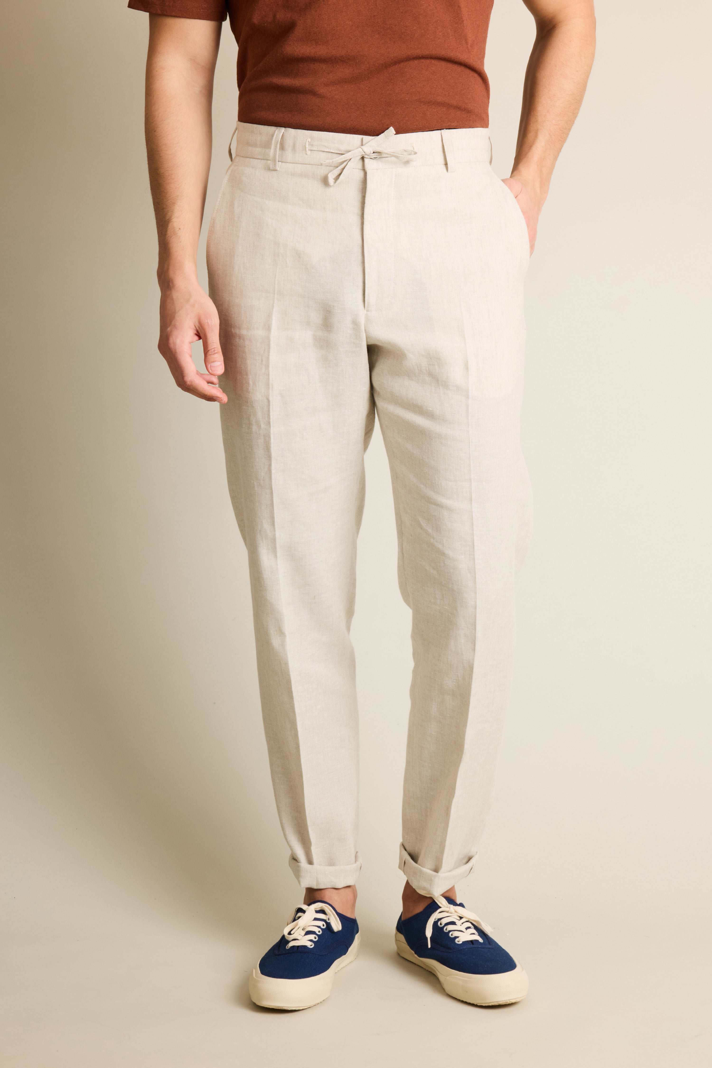 Men's ecru linen trousers | LePantalon