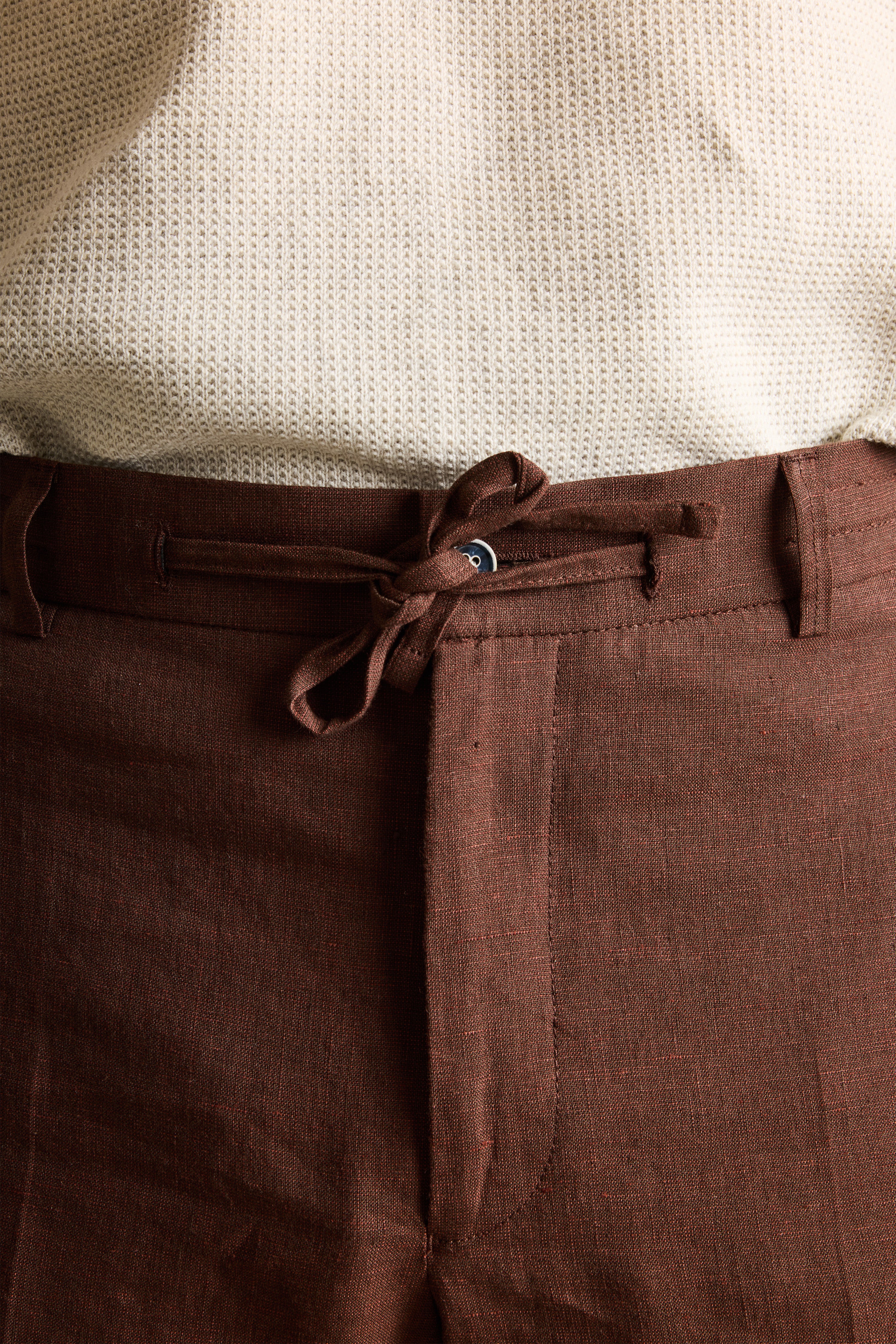 Pantalon lin ébène