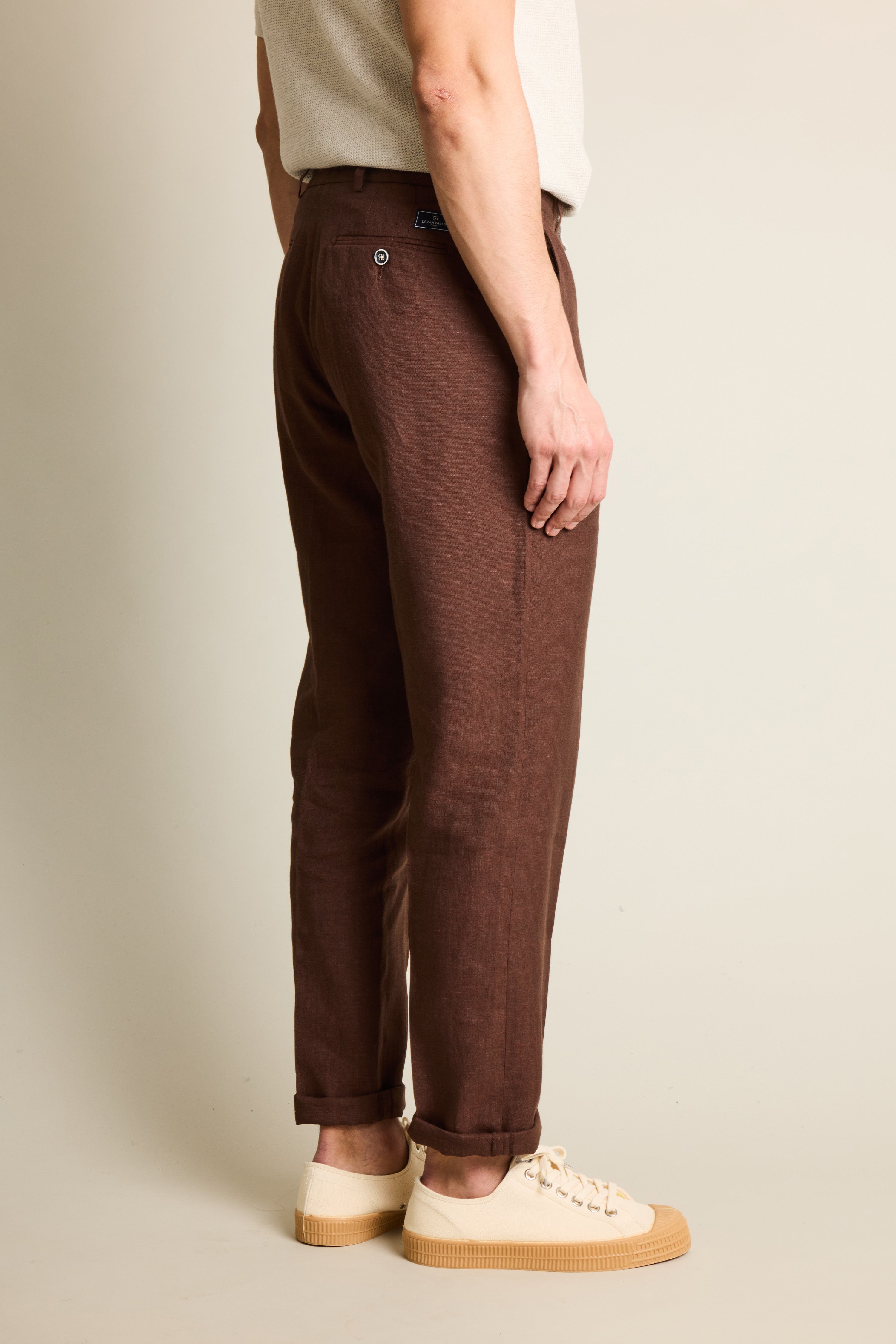 Pantalon lin ébène