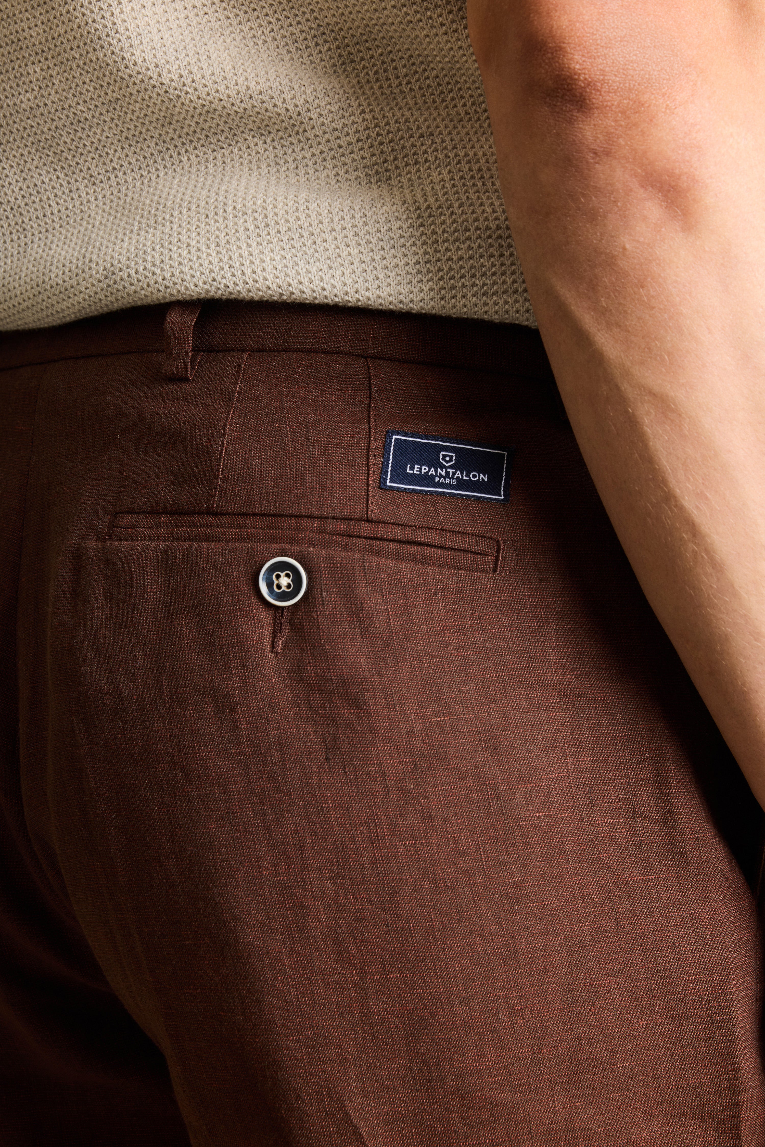 Pantalon lin ébène