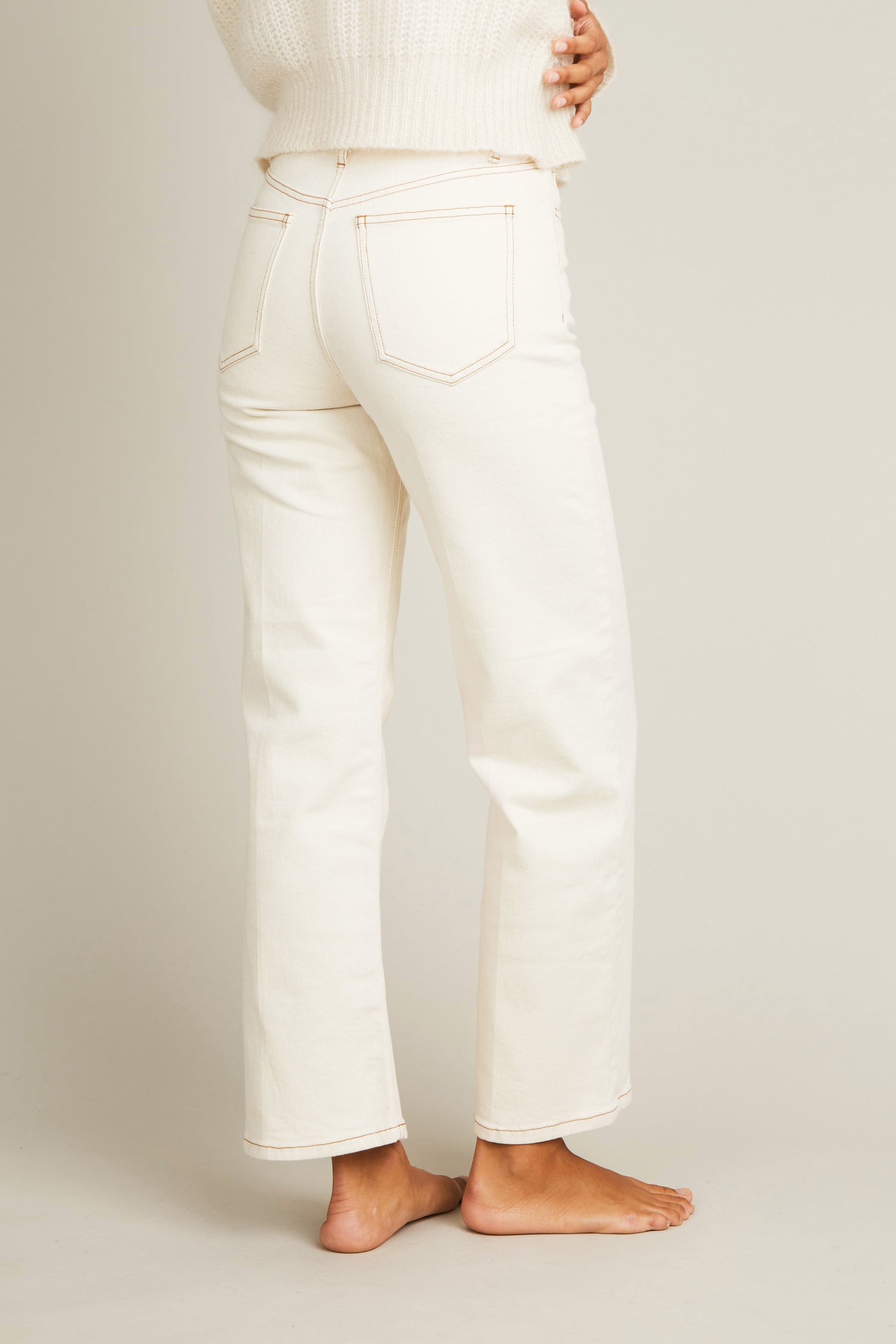 Jean flare écru
