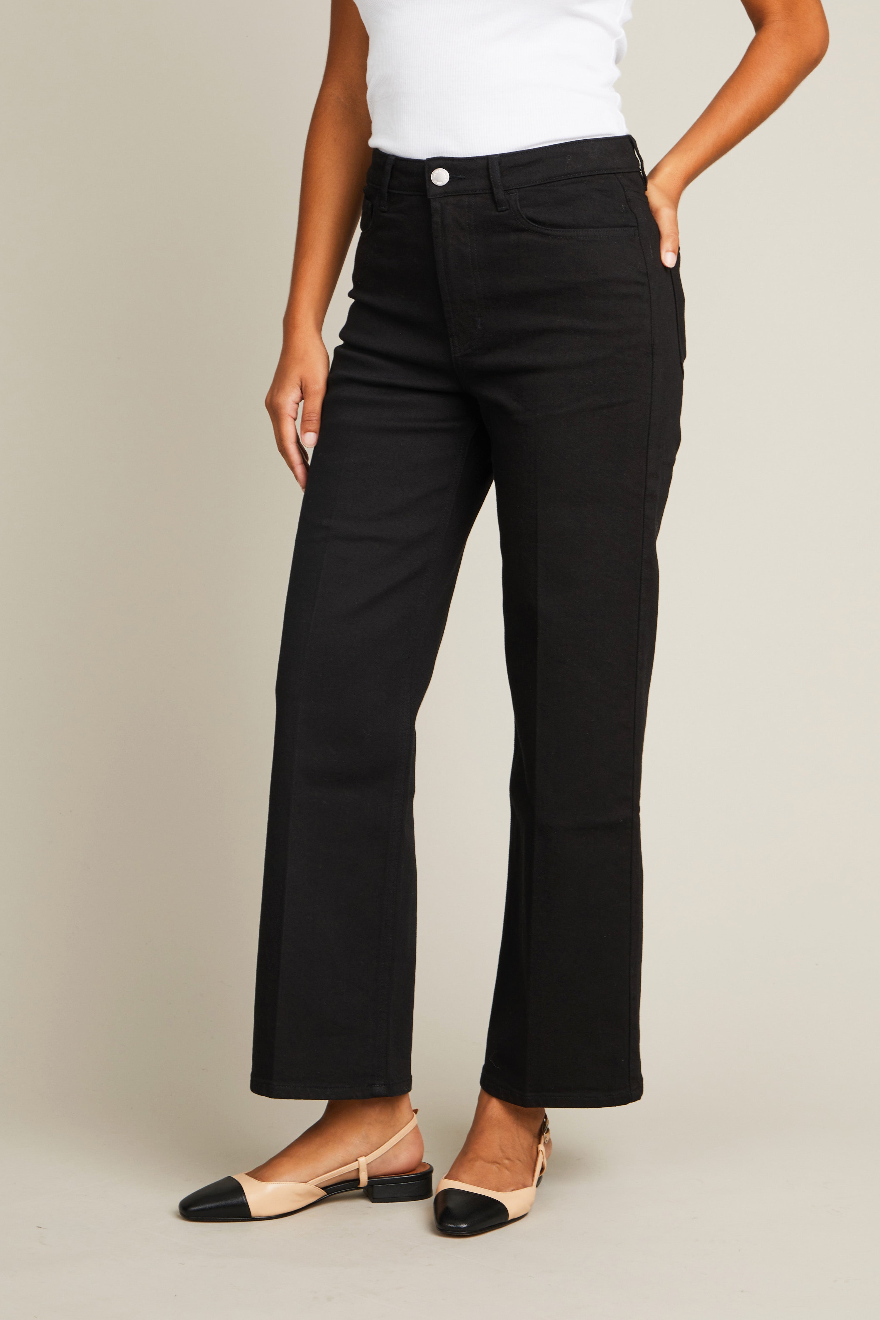 Black flared jeans