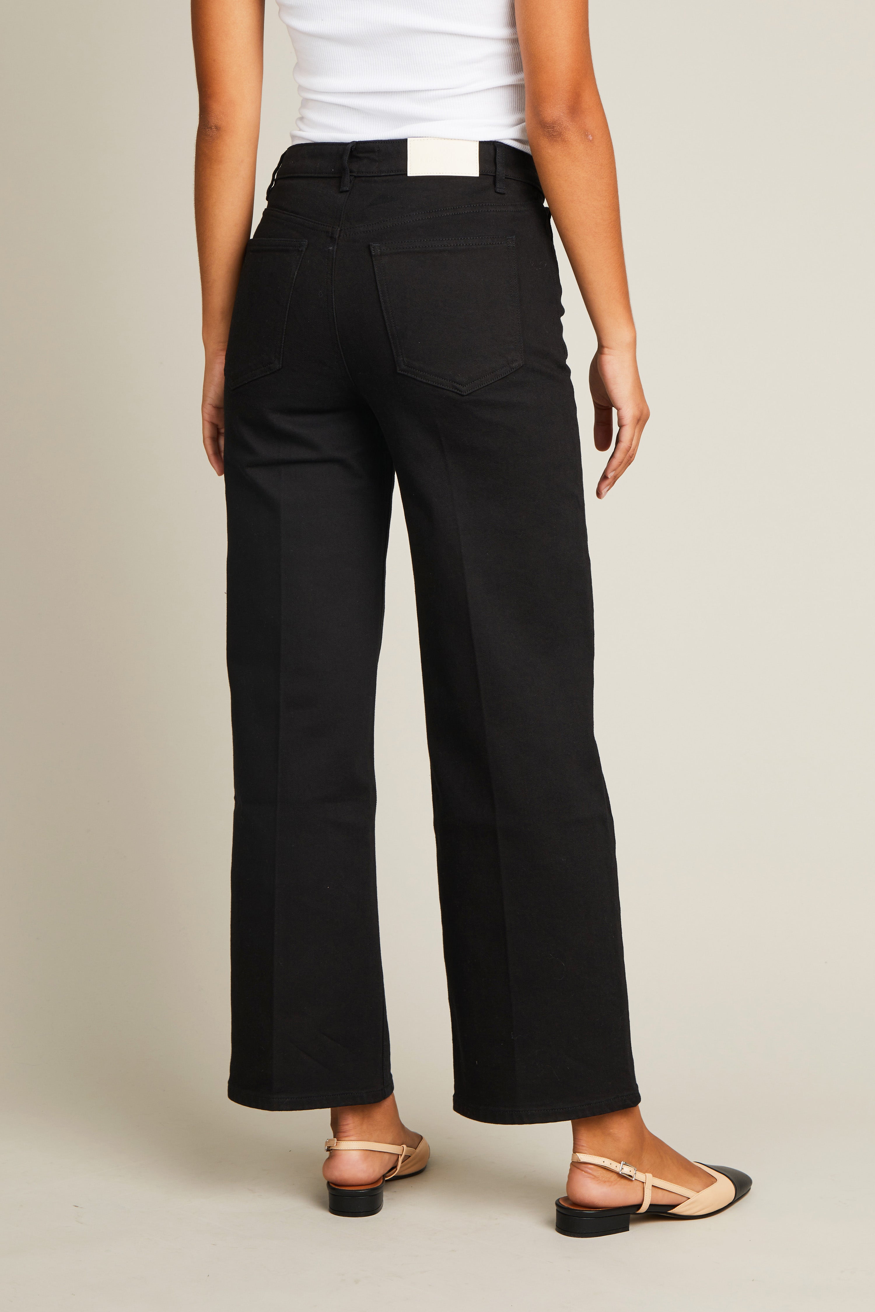 Black flared jeans