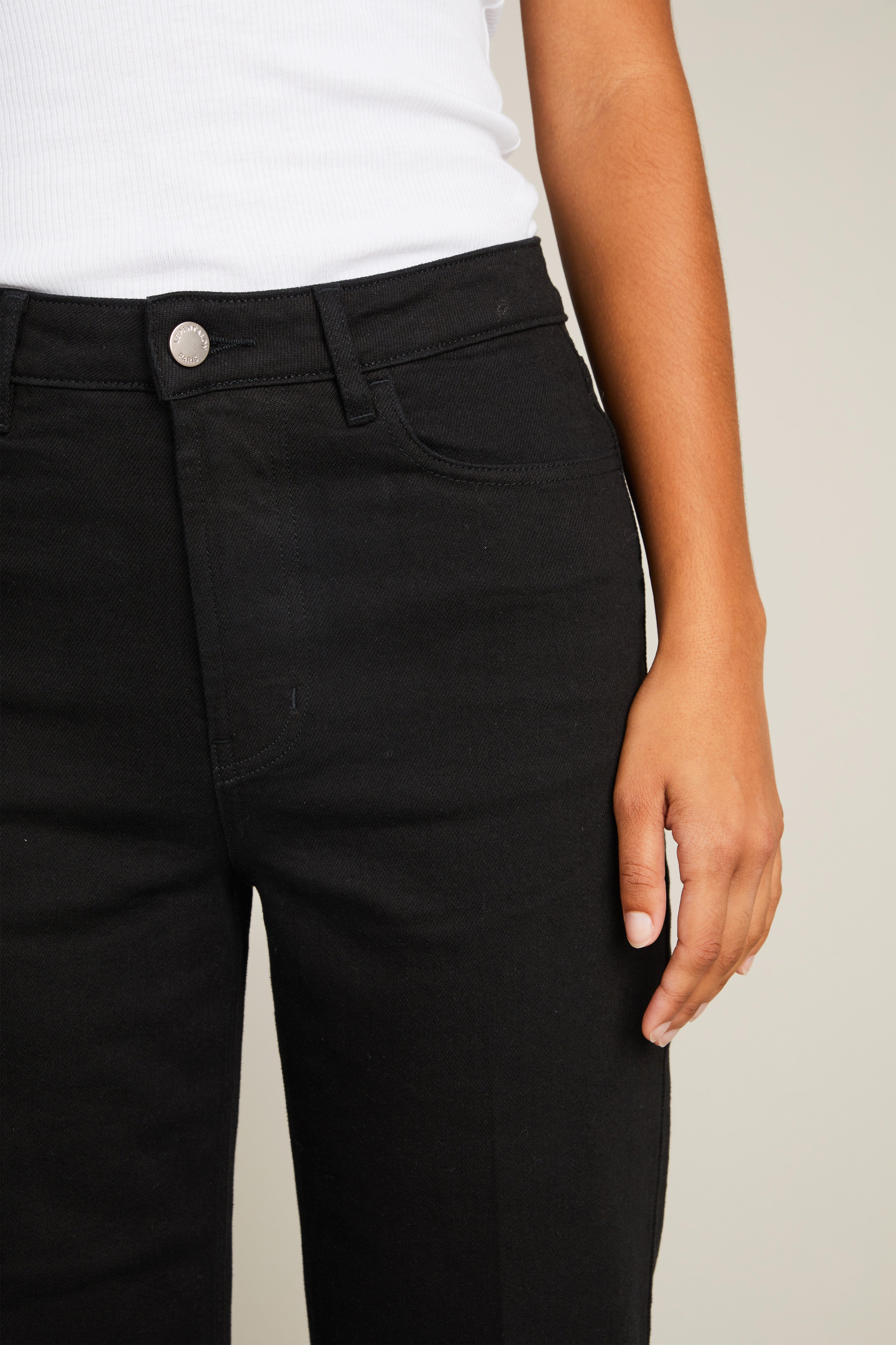 Black flared jeans
