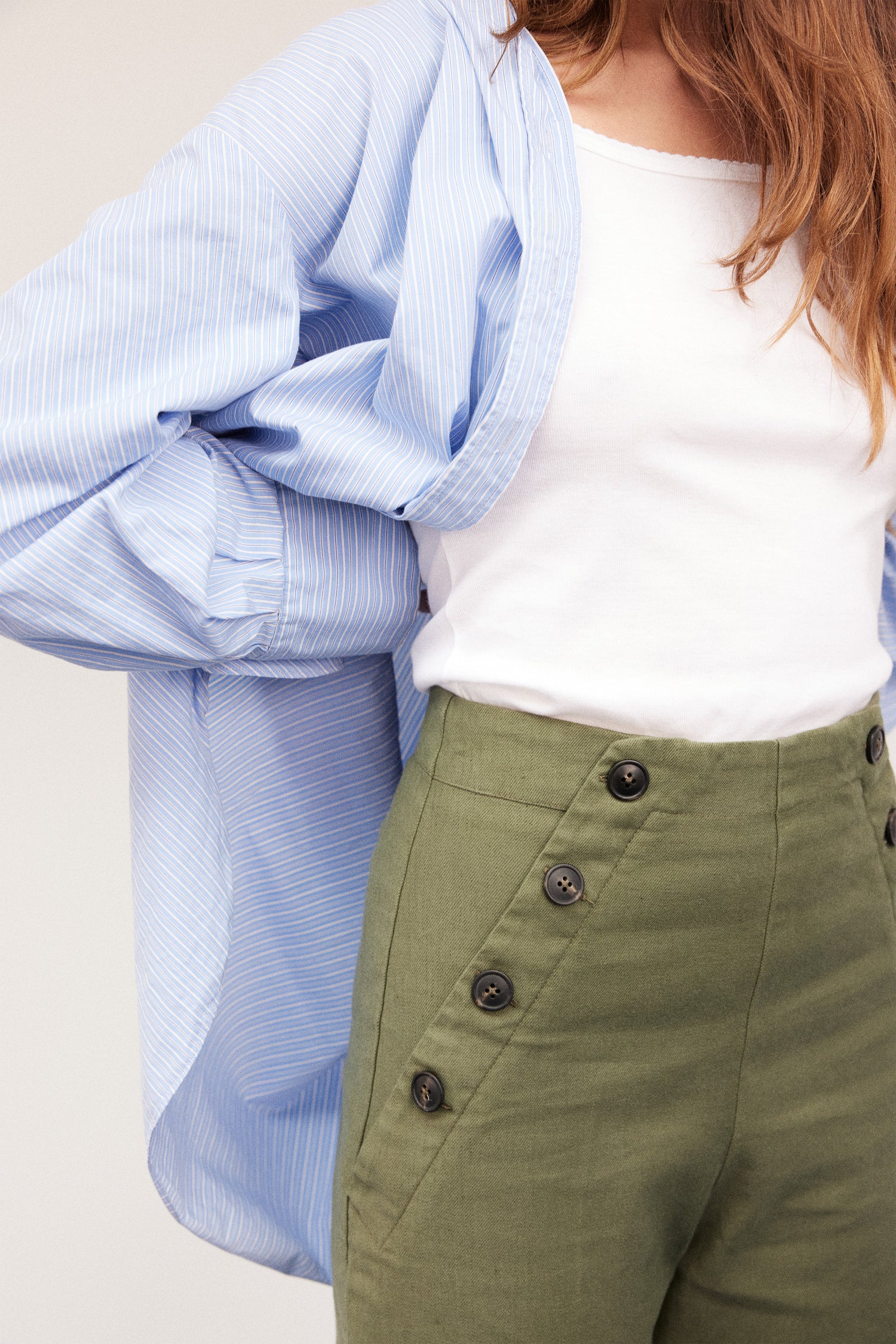 Khaki sailor pants