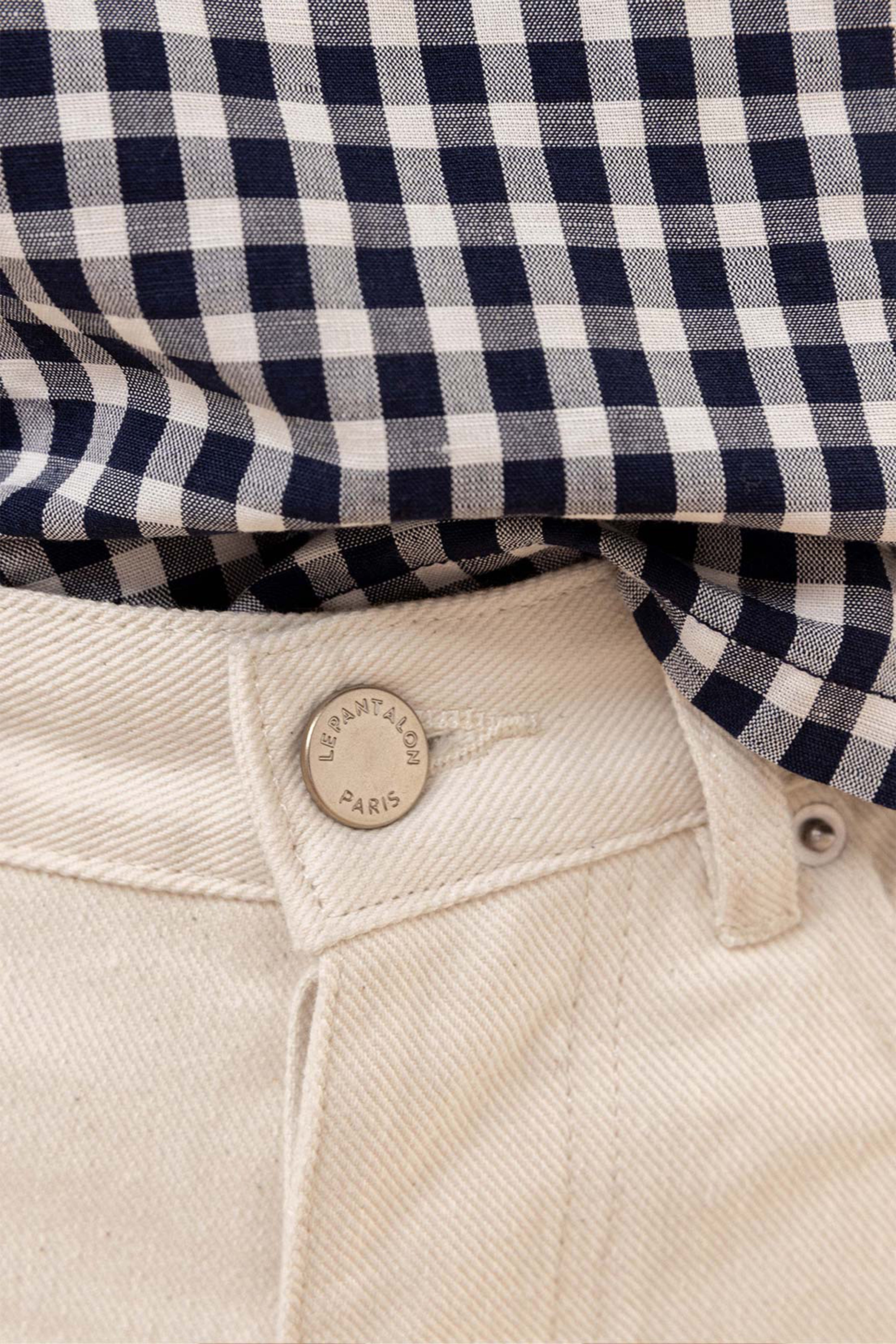 Short en jean écru
