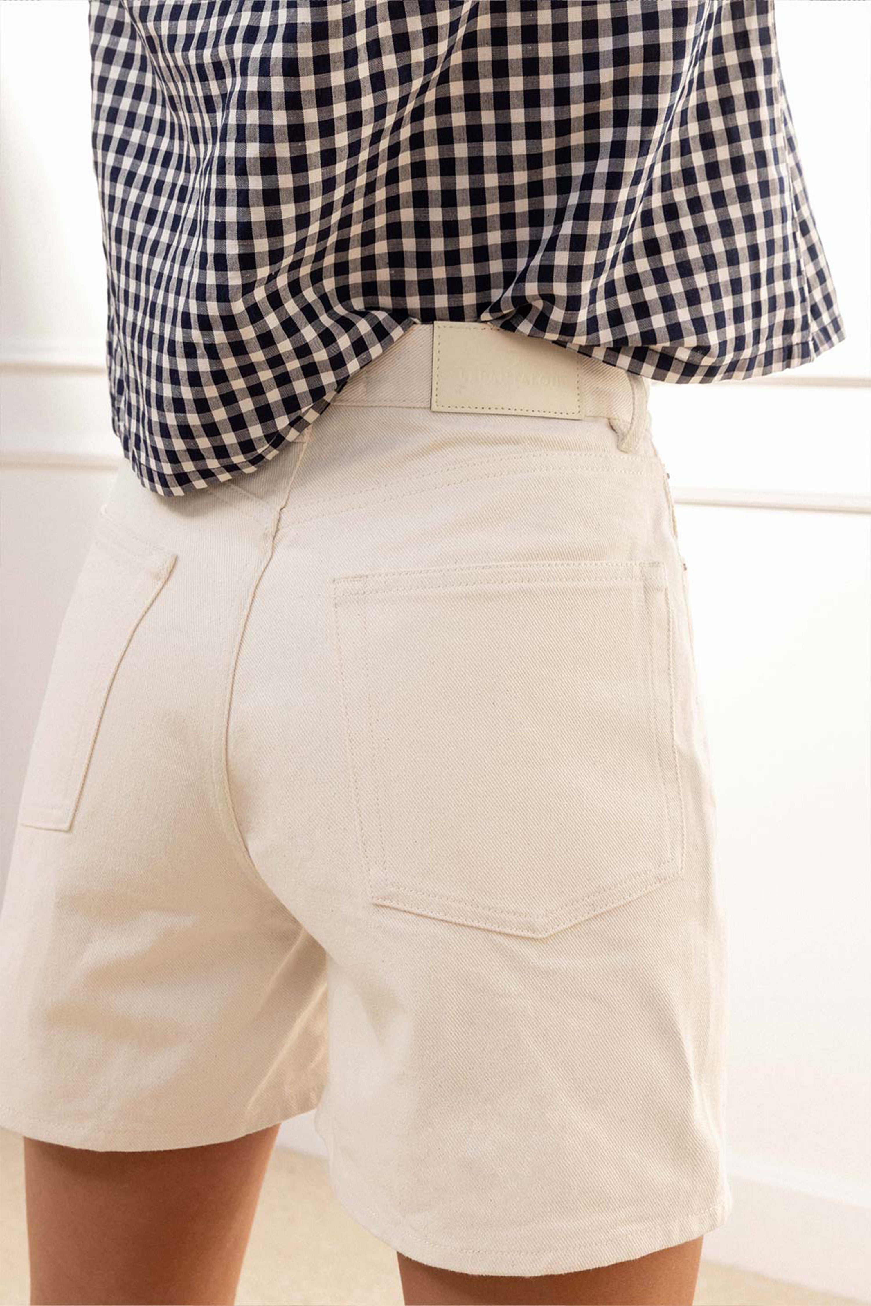 Short en jean écru