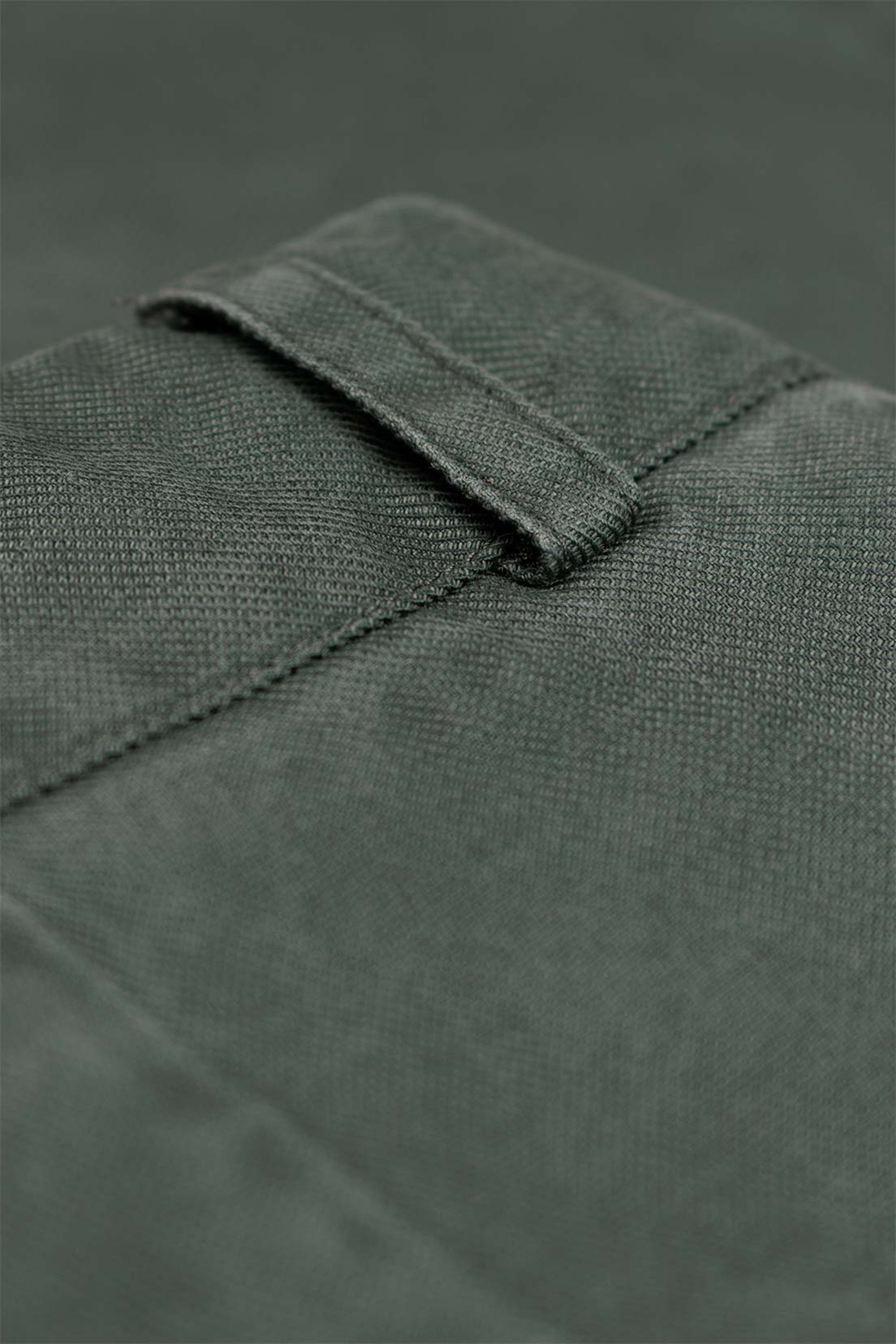 Green linen shorts