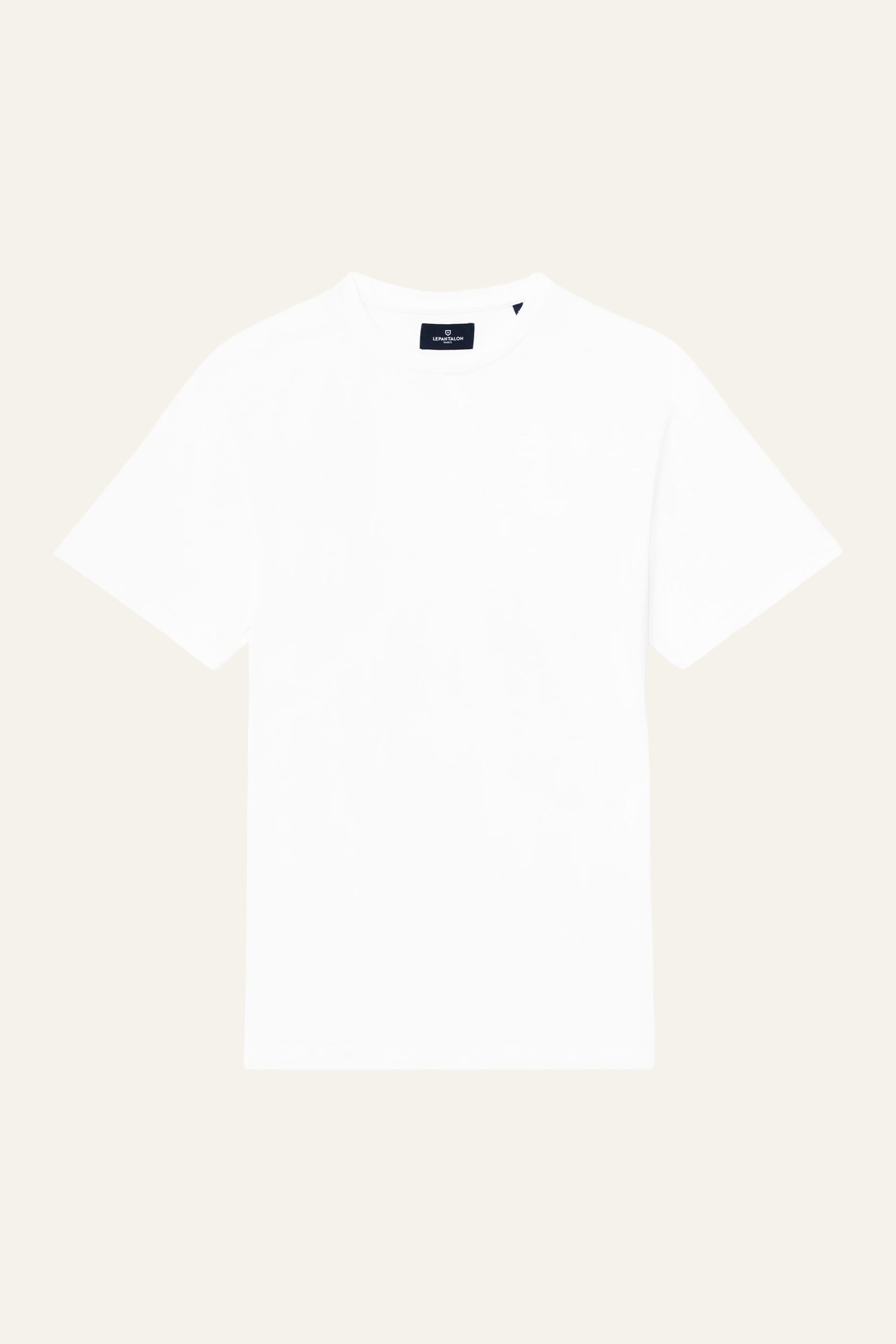 White cotton-linen Tee-shirt