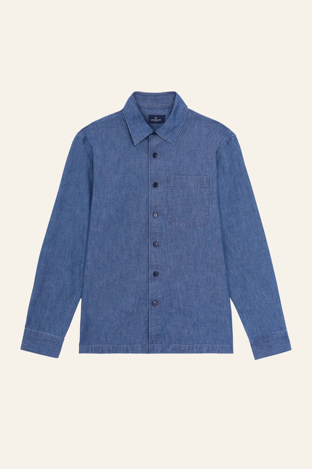 Workjacket in blue chambray