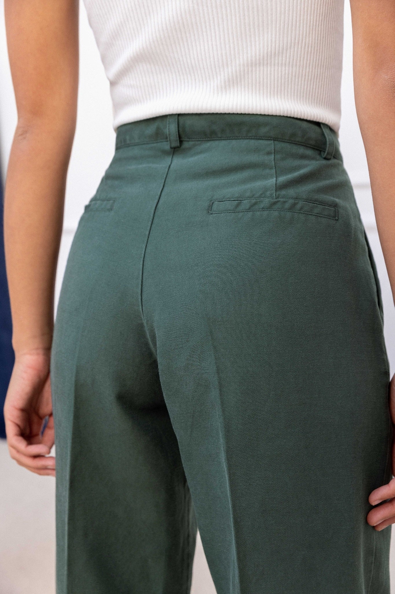 Pantalon Palazzo Léger Vert