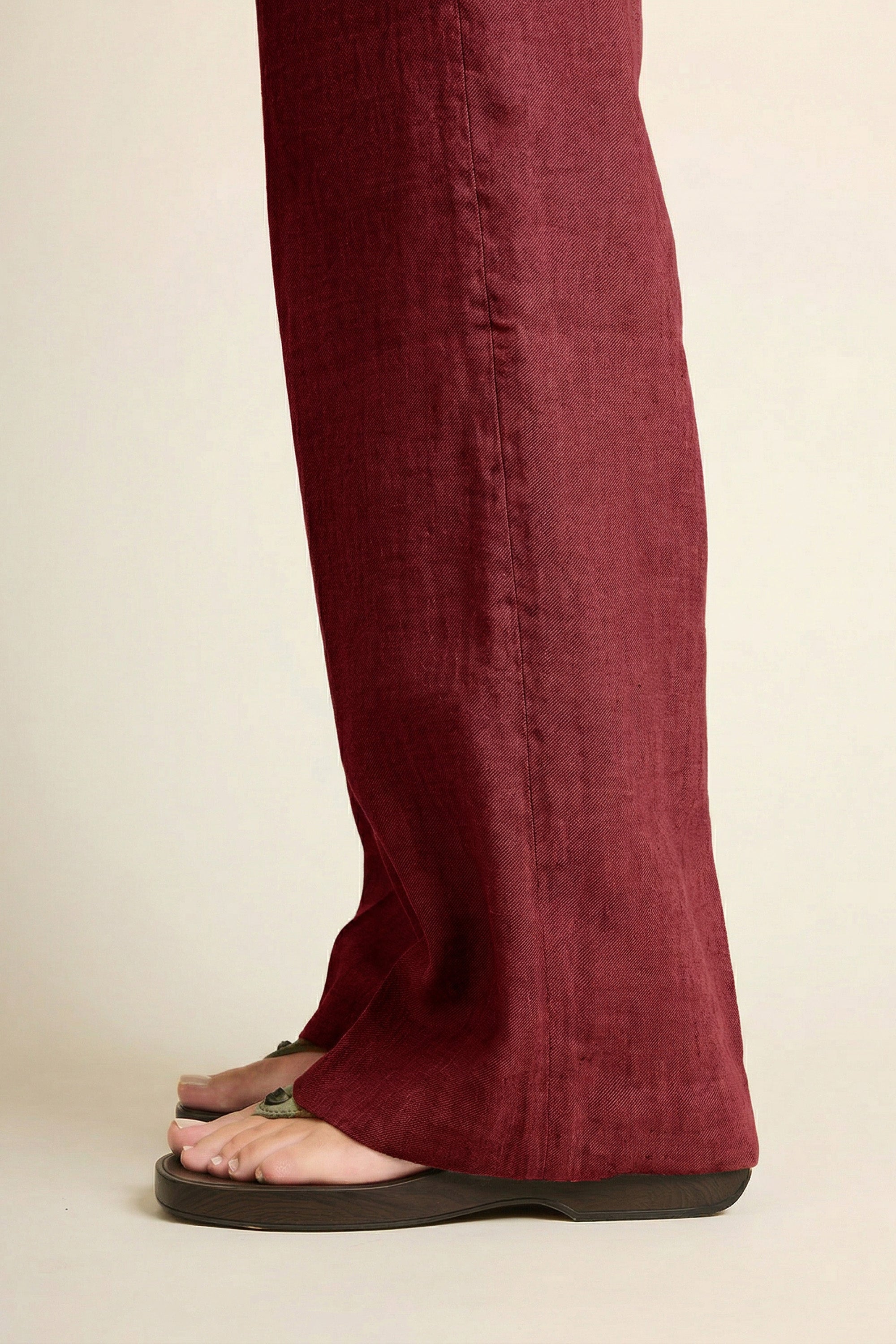 Pink lightweight wideleg pants