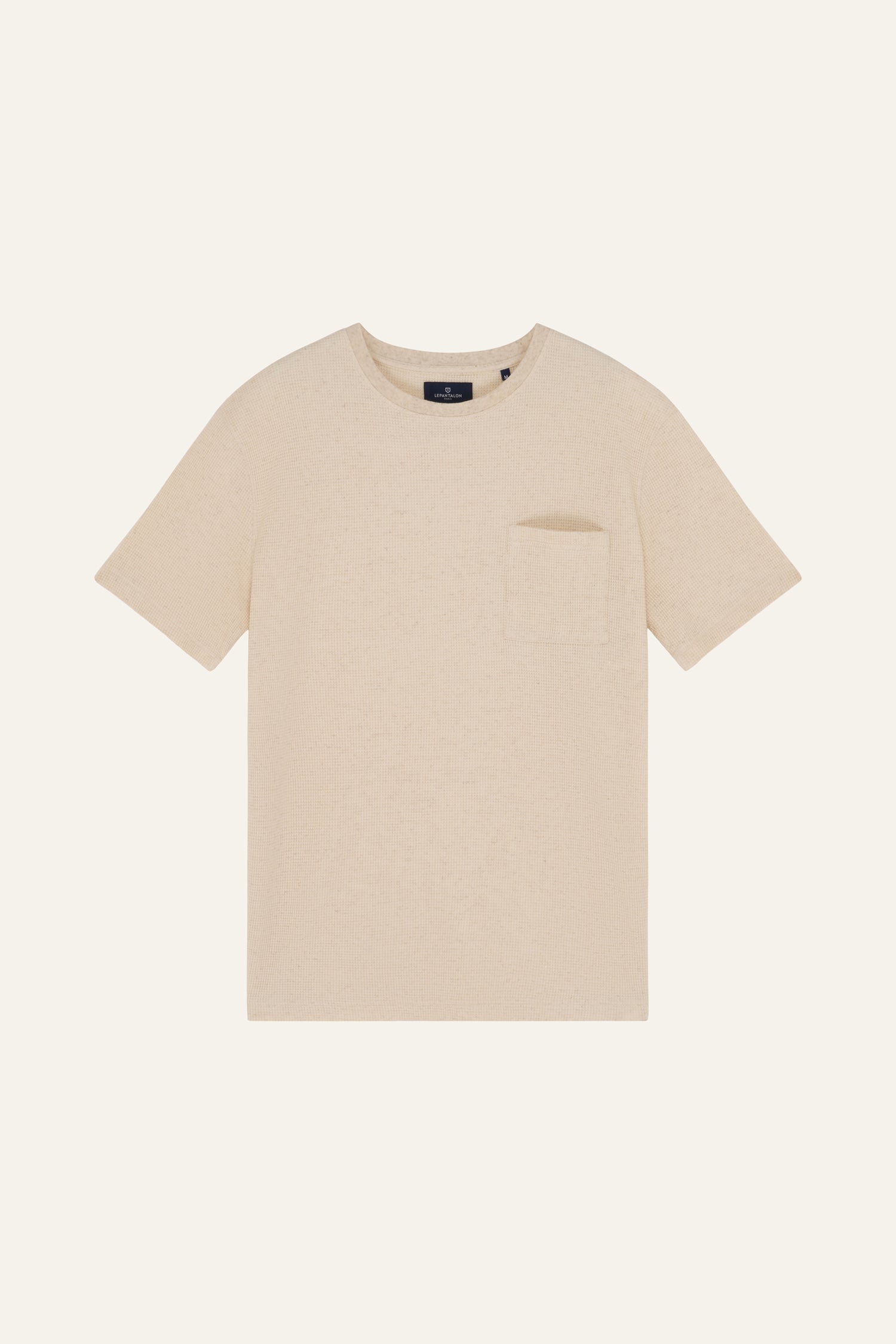 Tee-shirt waffle écru