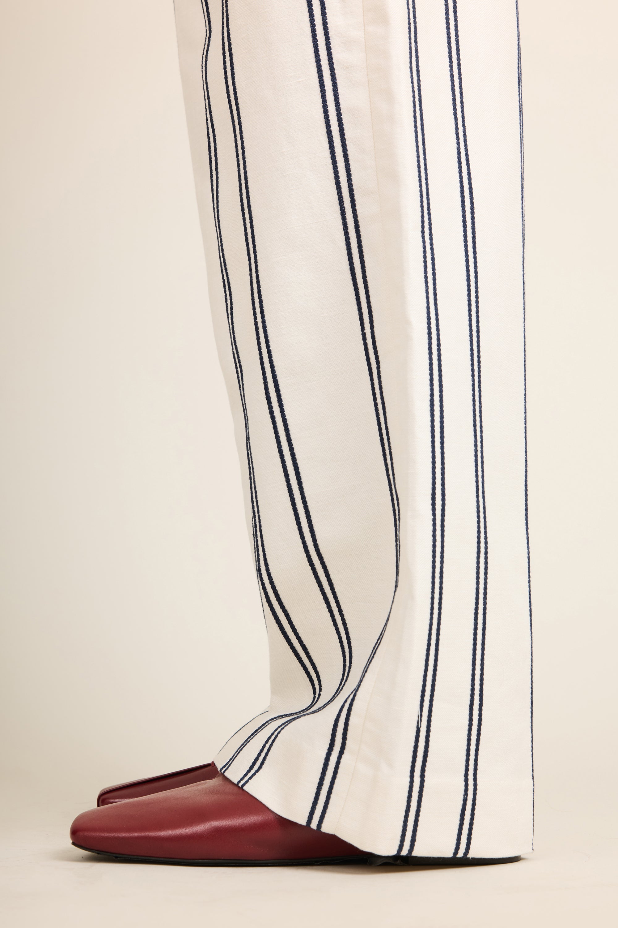 Pantalon palazzo léger rayé