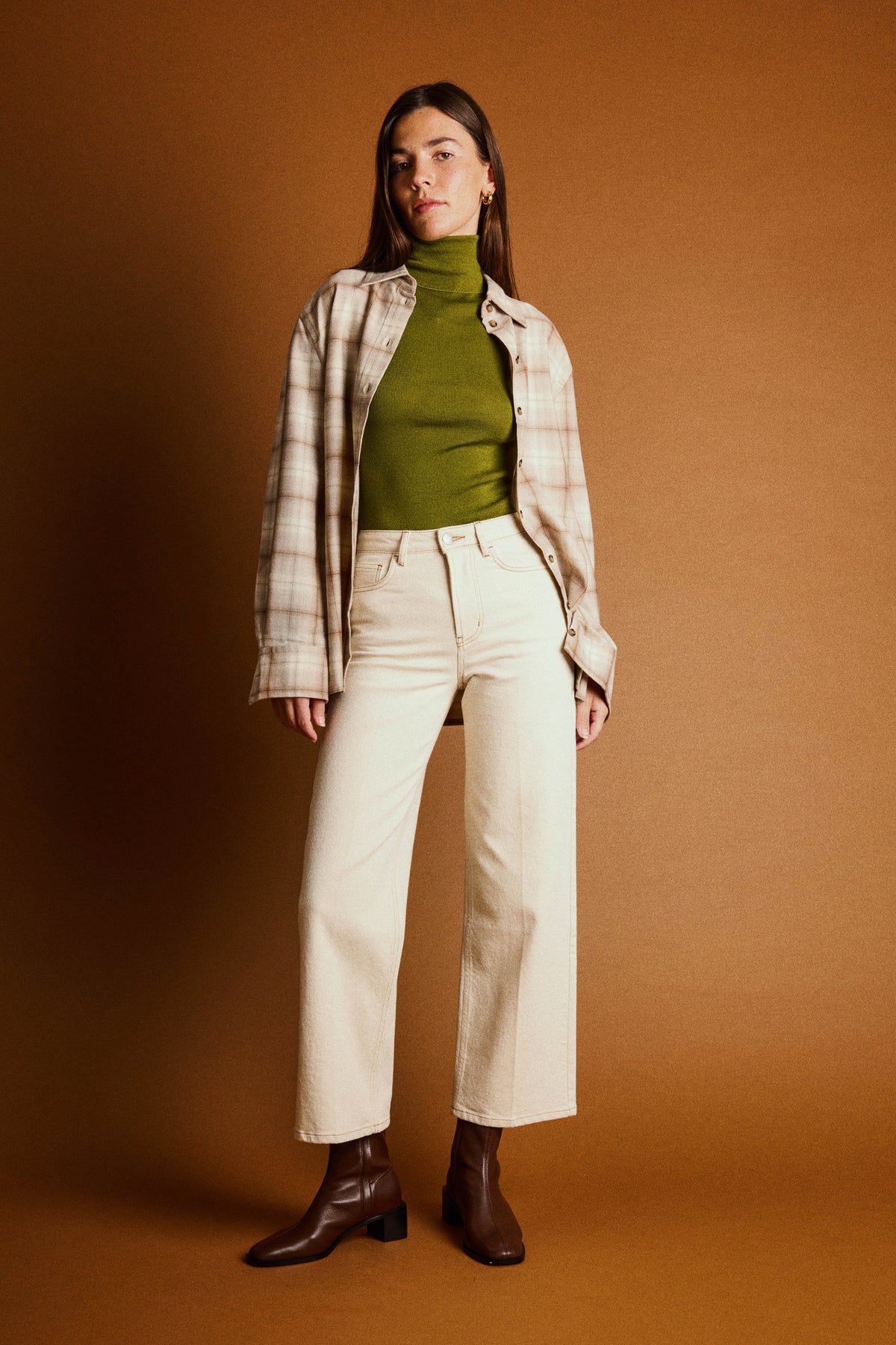 Jean flare écru