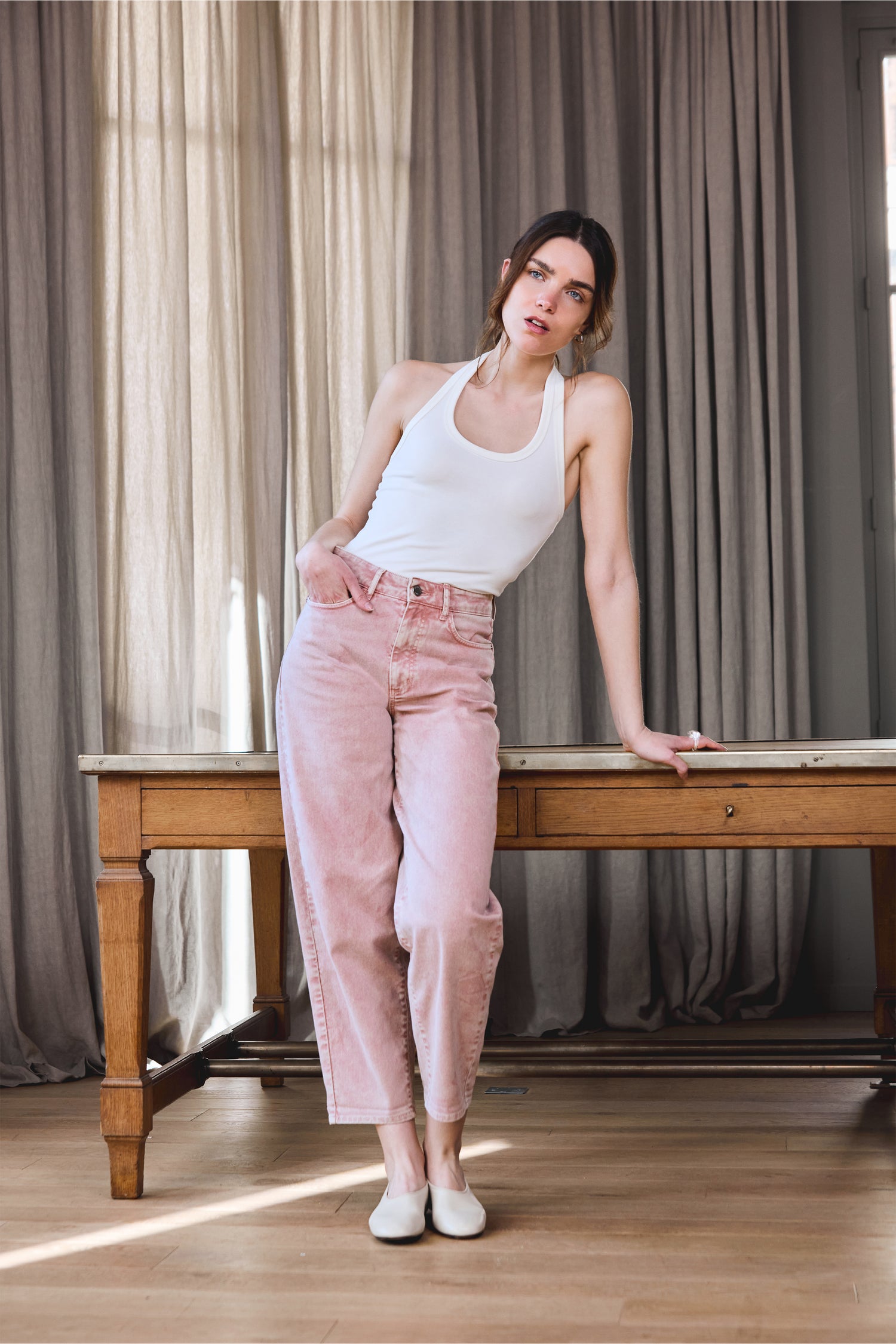 Jean balloon ice pink