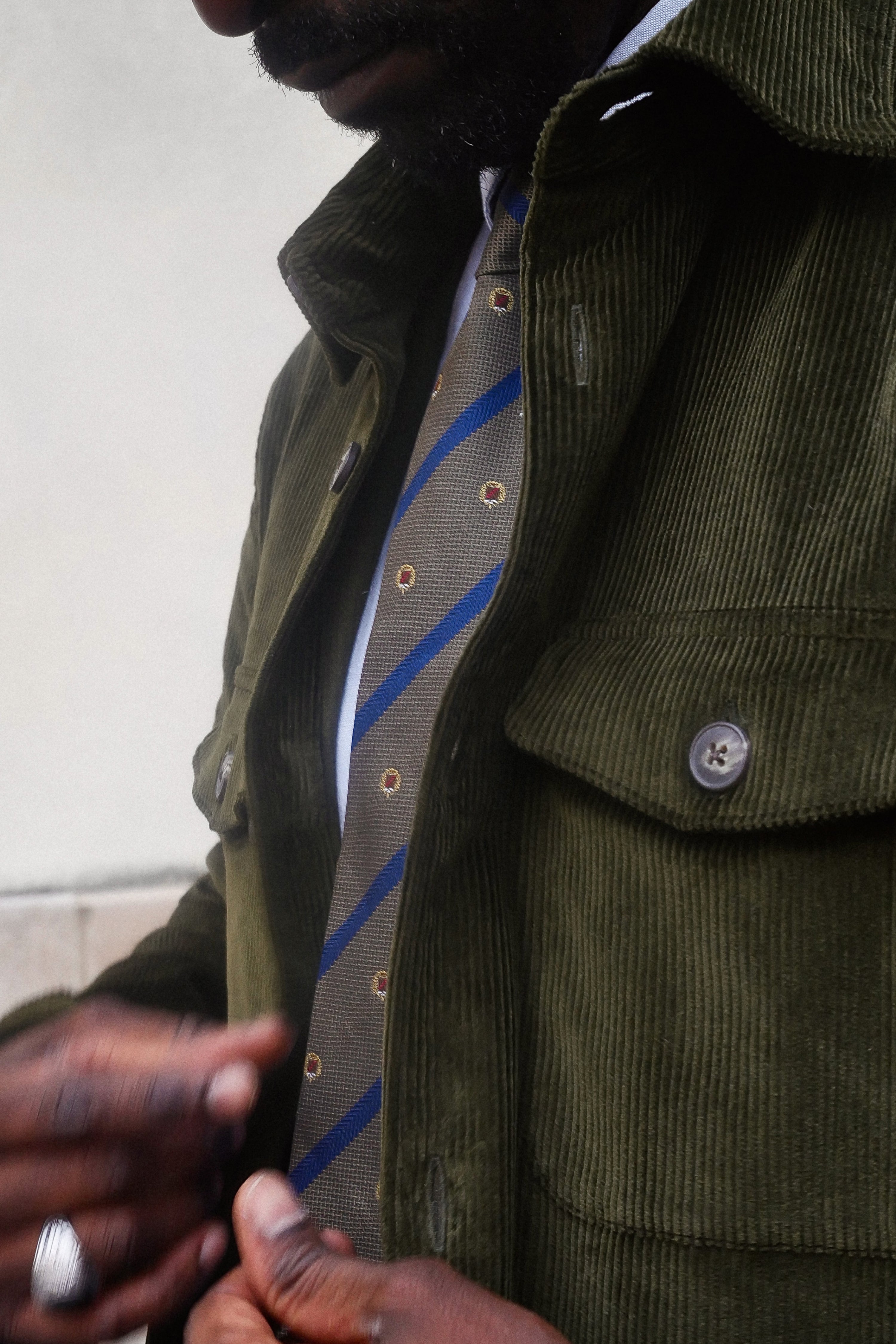 Surchemise velours kaki