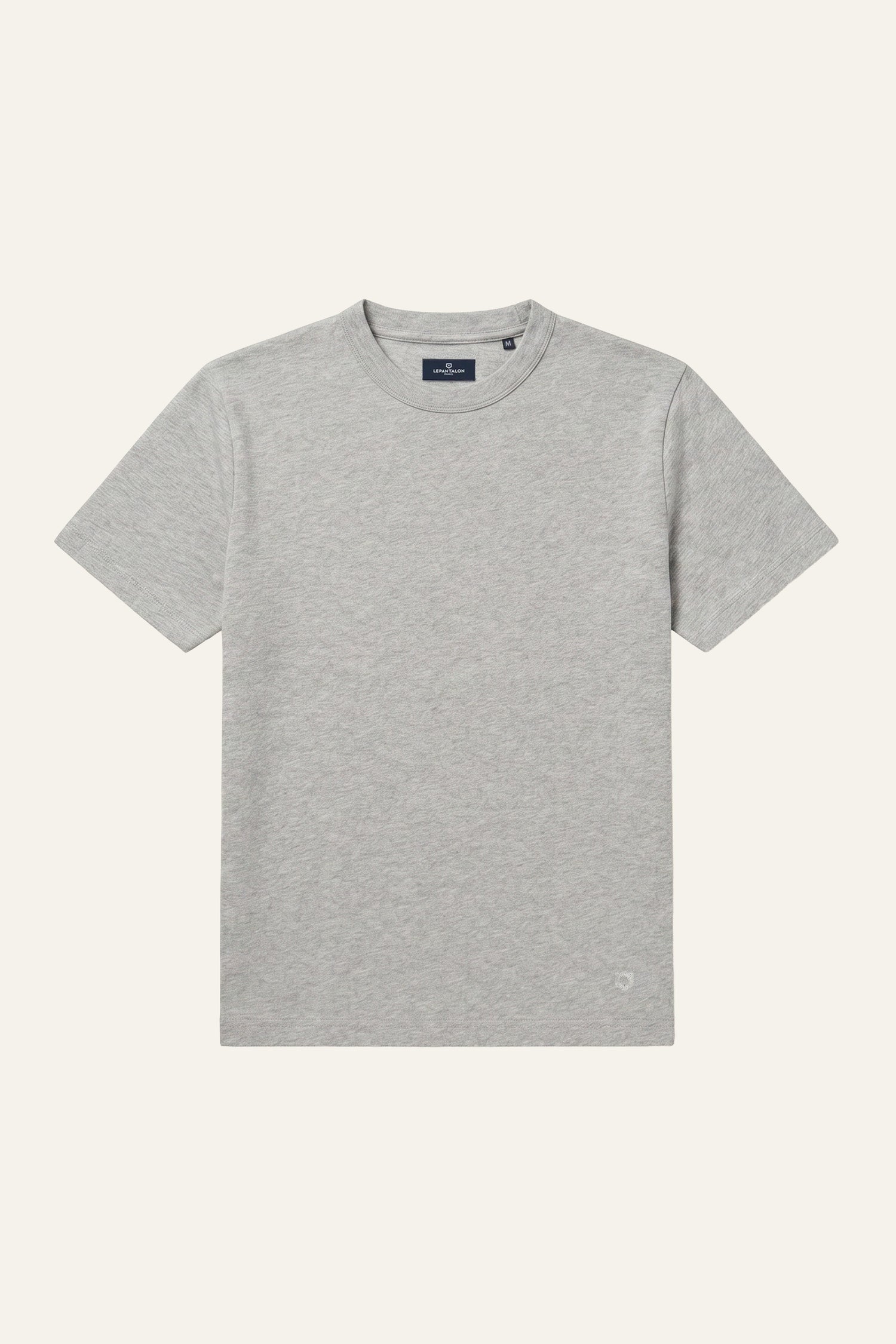 Tee-shirt coton épais gris chiné