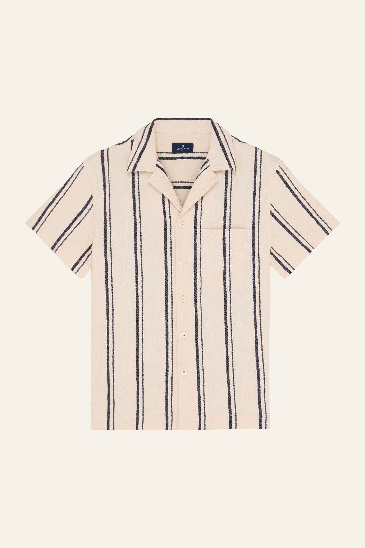 Chemise rayée écrue