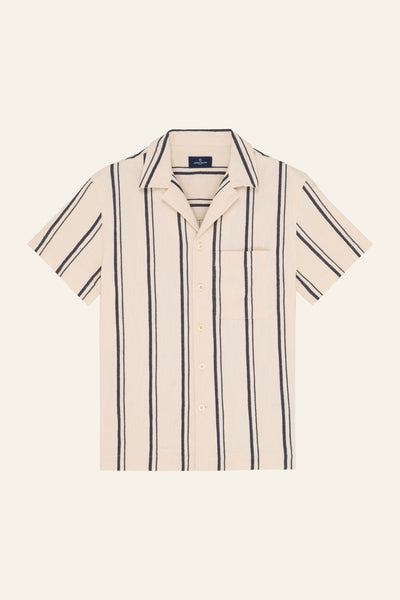 Chemise rayée écrue