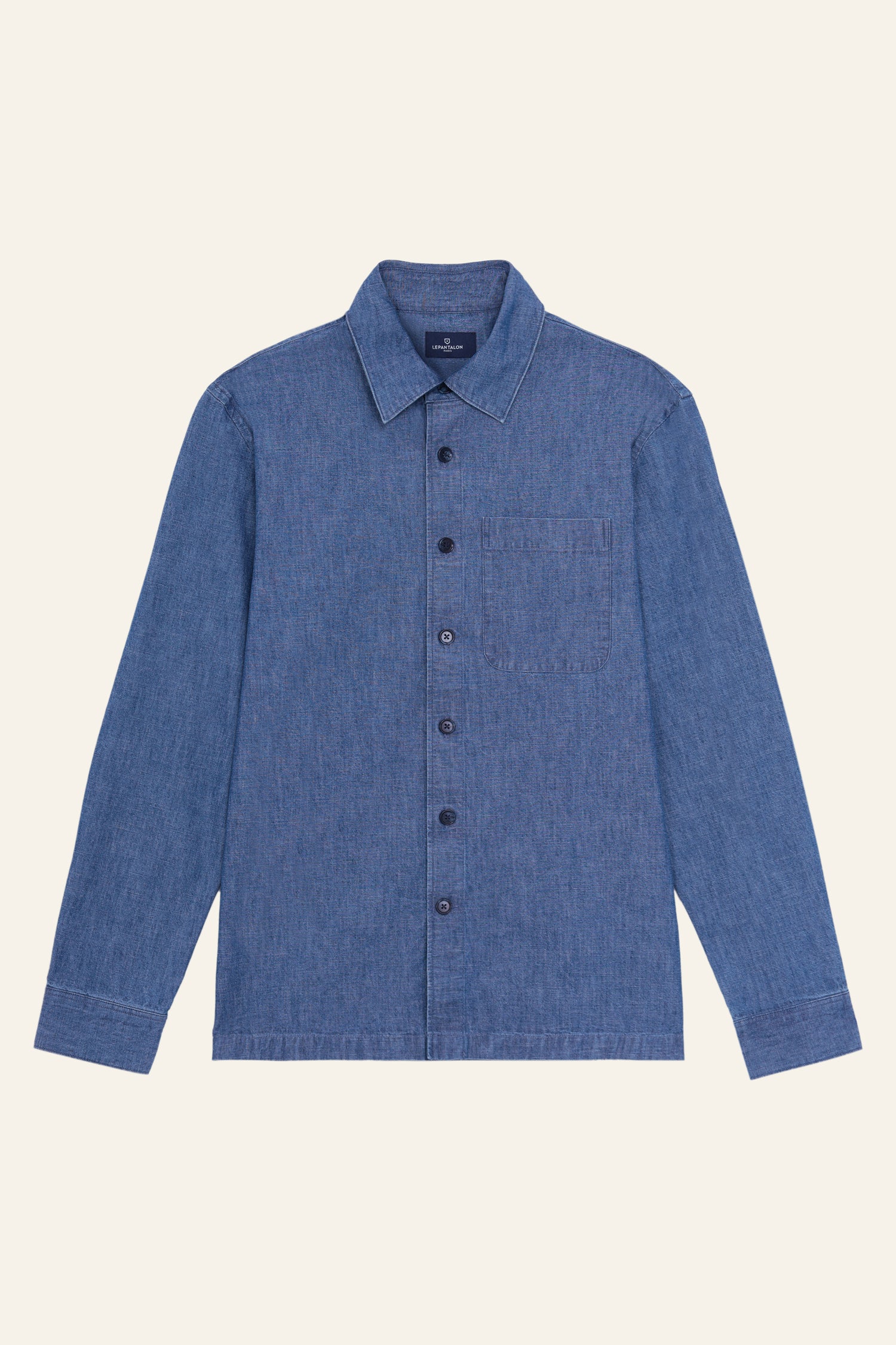 Workjacket in blue chambray