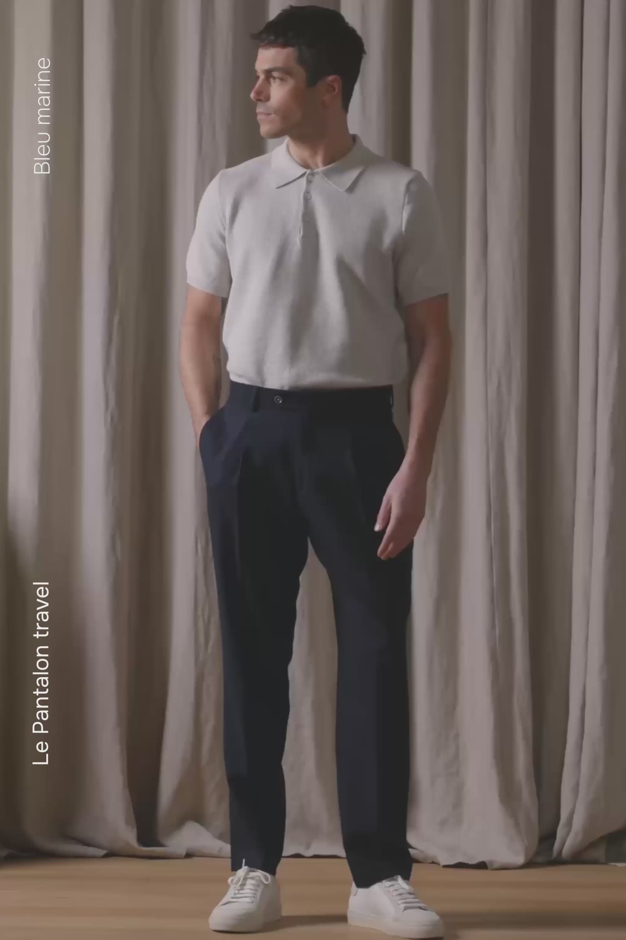 Navy blue travel pants